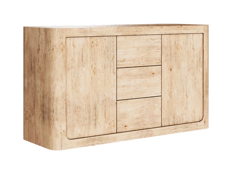  OM现代风格双门带抽屉柜3d模型 