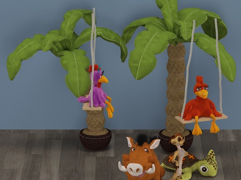  现代乌龟椰树 儿童玩具3d模型 