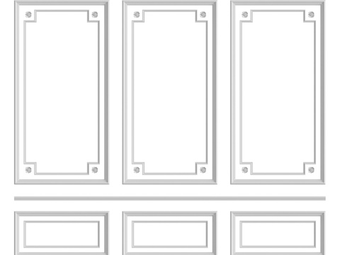  墙面装饰组合 No. 943d模型3d模型 