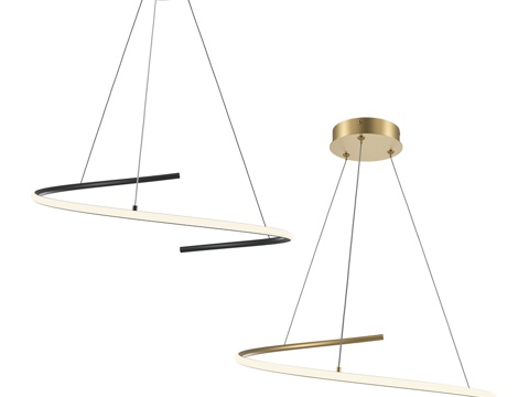  Curve吊灯 MOD242PL-L33BK; MOD2423d模型 