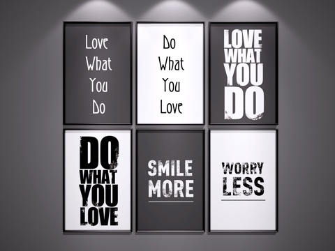  现代挂画 现代装饰画 北欧挂画 北欧装饰画3d模型 