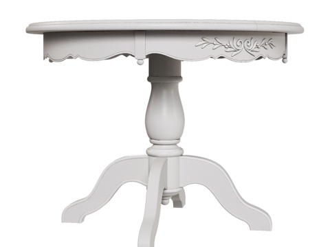 OM经典风格伸缩桌（直径105厘米）3d模型