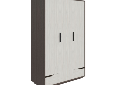  三门衣柜 Milton3d模型 