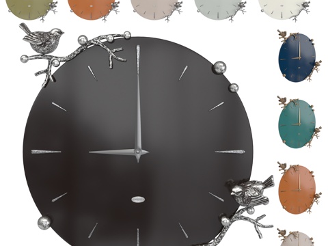  壁钟Terra Color3d模型 