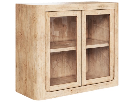  OM现代风格双门玻璃餐边柜底柜3d模型 