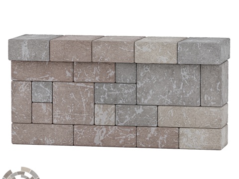  OM RocArt 护墙（花园）人造石材质3d模型 