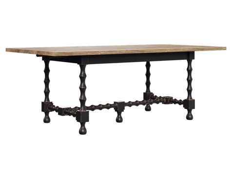  OM美式餐桌3d模型 