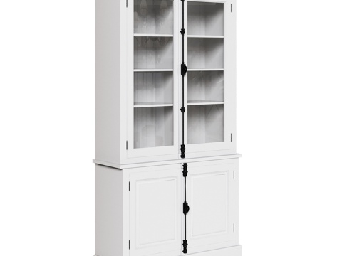  OM 经典款120厘米宽展示柜3d模型 