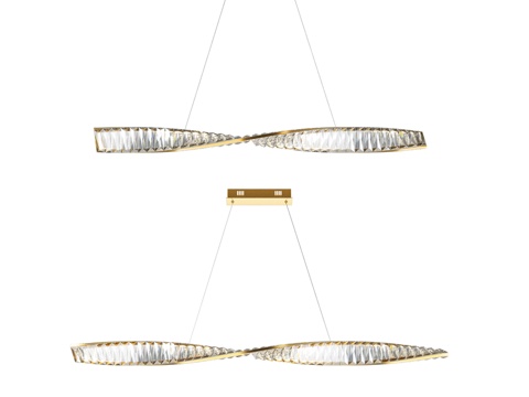  吊灯 Krone P097PL-L28BS3K; P097P3d模型 