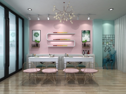  北欧挂件 小清新  不锈钢椅子3d模型 