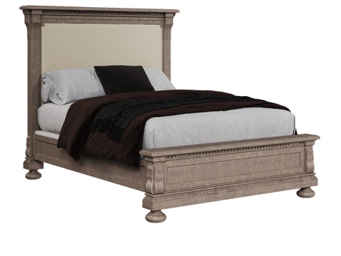  OM 140x200 床，低脚板，软饰边3d模型 