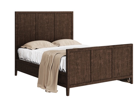  OM床160x200带高脚板简约风格3d模型 