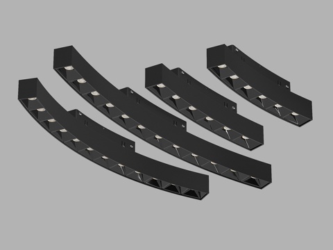  适用于弧形母线槽的OM轨道灯具 Ele3d模型 