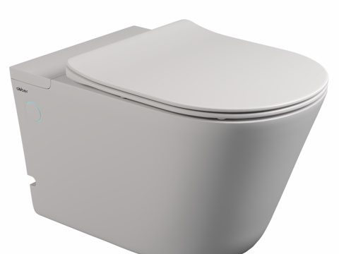  ABBER Bequem AC1106 壁挂式白色马桶带PU3d模型3d模型 