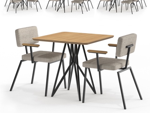  (OM) 飞+蟹组合桌 来自马诺工厂3d模型 