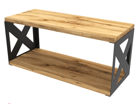  OM 双层钢制厨房壁架3d模型 