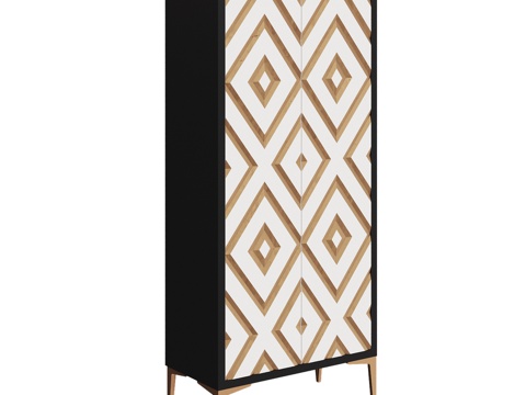  OM 钻石图案双门柜 双门设计款3d模型 