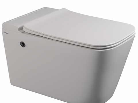  ABBER Rechteck AC1202P 壁挂式白色马桶3d模型 