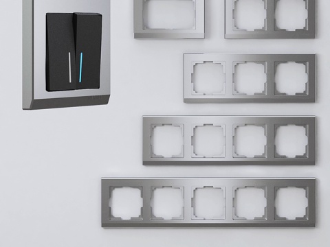  OM Werkel系列塑料开关插座框架3d模型 