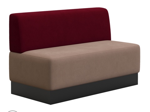  带基座的OM沙发Emilia3d模型 