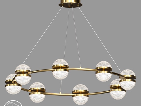  LampsShop.ru L1742 珍珠球圆形吊灯3d模型 