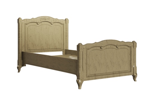  OM 经典风格 110x200 床3d模型 