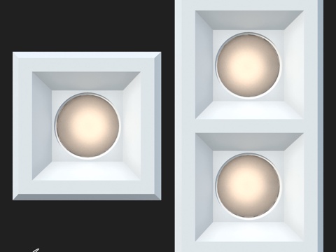  嵌入式灯具 No. 16, 17 LepGrand3d模型 