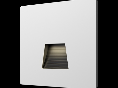  带可拆卸框架的方形LED嵌入式灯具3d模型 