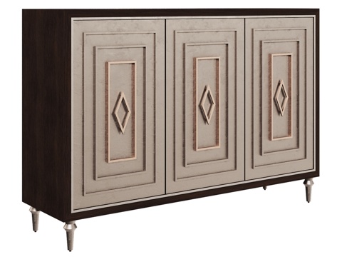  OM Design三门抽屉柜3d模型 