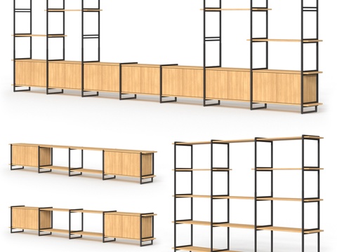  (OM) MANO FACTORY PAUL模块化书架3d模型 