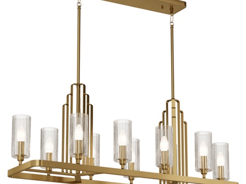  Kichler 吊灯 QN-KIMROSE10-BNB3d模型 