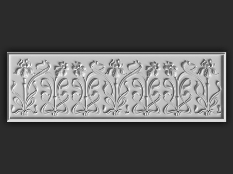  迪卡特面板-52 1608x518x28mm3d模型 