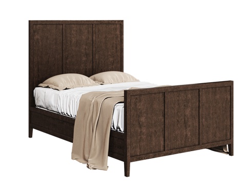  OM床140x200配高脚板，简约风格3d模型 