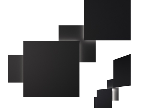  大型方形壁灯LED组合灯具ATTA-3d模型 