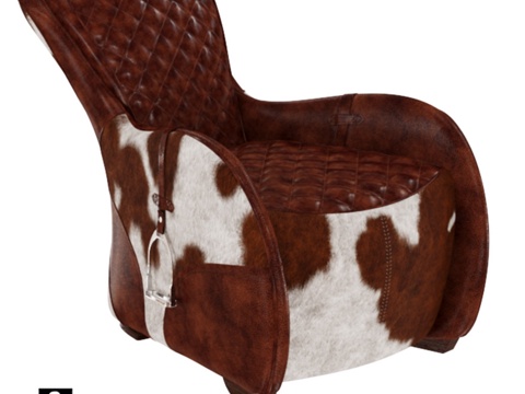  OM 骑手带斑点扶手椅3d模型 