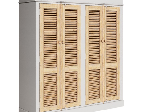  OM乡村风格双门衣柜3d模型 