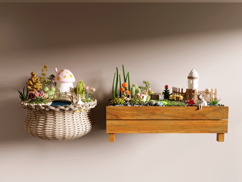  多肉组合3d模型 