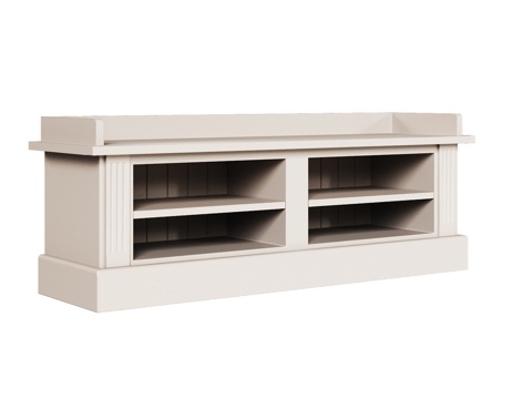  OM 带层架经典风格鞋架3d模型 