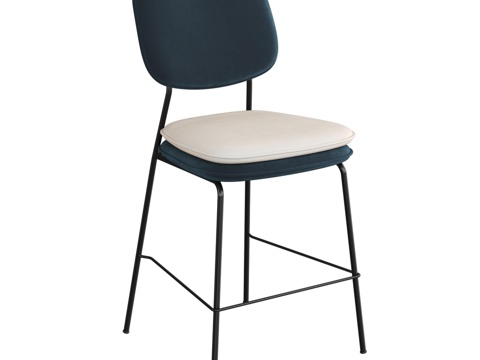  OM_半吧椅Pea，丝绒，Bergenson Bjorn3d模型 