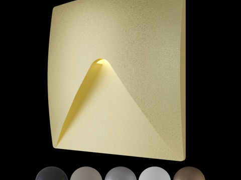  Step Light Steps S1751-金色。金色楼梯3d模型 