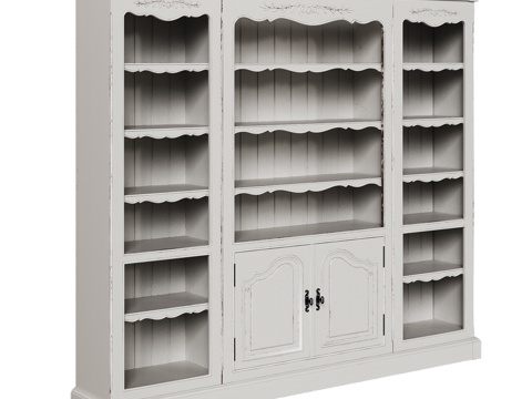  OM经典三门书柜3d模型 