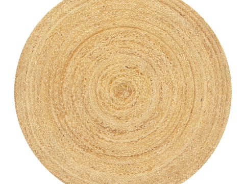  OM_民族风系列基础款圆形黄麻地毯3d模型 