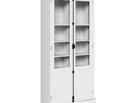  OM经典款窄型展示柜3d模型 