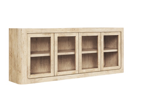  OM 媒体柜玻璃四门现代风格3d模型 