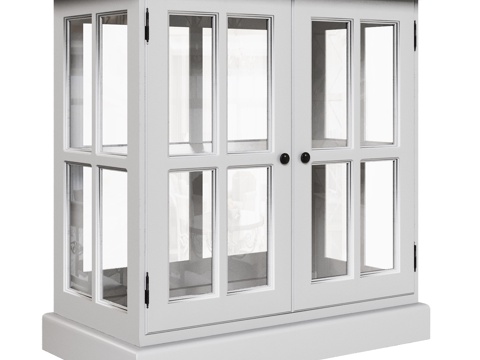  OM 经典款小双门玻璃展示柜3d模型 