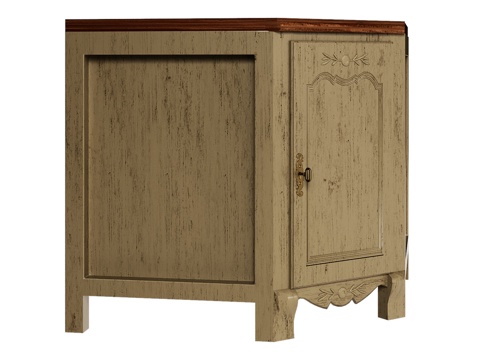  OM 90厘米经典风格转角橱柜3d模型 