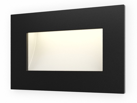  矩形LED嵌入式照明灯具3d模型3d模型 
