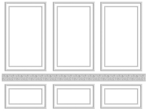  墙面装饰组合92号3d模型 