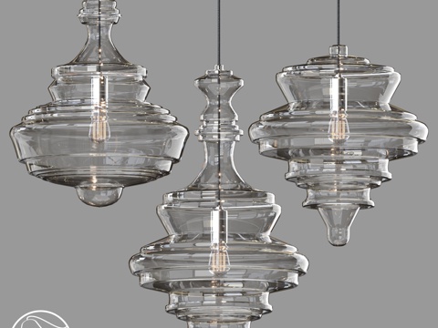  LampsShop.ru PDL2231 悬挂式灯具 透明款3d模型 