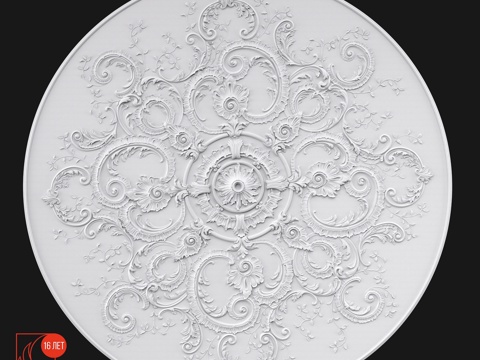  装饰花饰 FRO-100A3d模型 